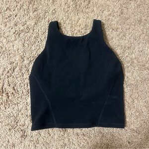 Aritzia golden high neck tank long line sports bra black size xs